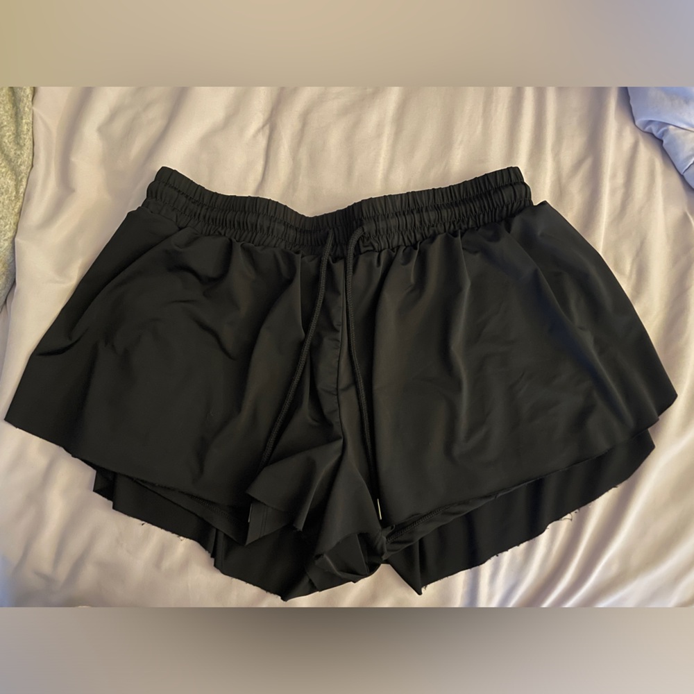 Women's Black Flowy shorts